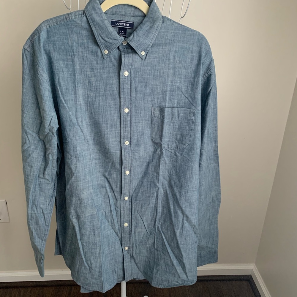 Lands End men’s button up shirt